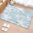 thumbnail image 3 of Ocean Blue Starfish Front Door Rugs 2x3 ft Summer Nautical Vintage Sea Wood Grain Small Rug for Entryway Non Slip Washable Bathroom Door Mat Absorbent Floor Mat for Indoor Entrance, 3 of 9