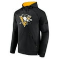 thumbnail image 2 of Men's Fanatics  Black Pittsburgh Penguins Iconic Defender Raglan Pullover Hoodie, 2 of 3