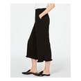 thumbnail image 3 of MICHAEL Michael Kors Womens Petites Split Hem Ruffled Capri Pants Black P, 3 of 4