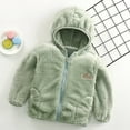 thumbnail image 2 of SGMVNU Boys Coat Kids Child Winter Jacket Toddler Kids Baby Girls Boys Casual Zip Up Solid Jacket Coat Long Sleeve Lightweight Cute Outerwear(Size 4-5 Years, Green), 2 of 3