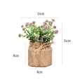 thumbnail image 5 of Yinreli Potted Plant Hemp Rope Bag Fresh Keeping Ornamental Vivid Imitation Potted Plant for Desktop, 5 of 8