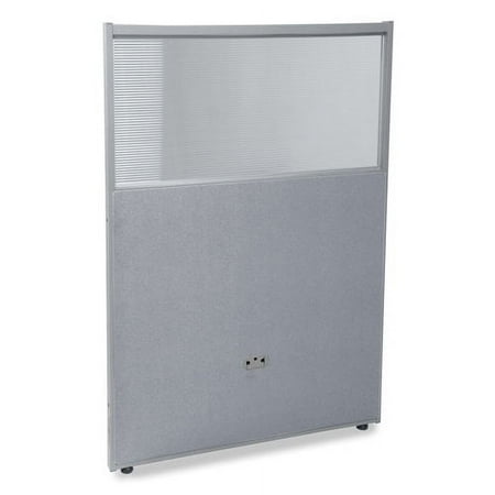 OFM RiZe Series Model PG4760 47" x 60" Vinyl Panel with Polycarbonate, Gray with Gray Frame