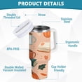 thumbnail image 2 of Yayeee 40oz Stainless Steel Tumbler with Straw and Handle Double-Wall Insulated Travel Water Bottle, Pink Fall Coffee, 2 of 8