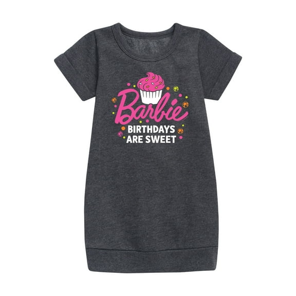 Barbie - Barbie Birthdays Are Sweet - Toddler And Youth Girls Fleece Dress