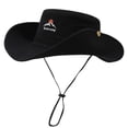 thumbnail image 1 of GPOECD Chapeau Seau Western Cowboy Camping pour Extérieur Printemps Été Randonnée et Pêche Soleil Noir, Taille Unique, 1 of 4
