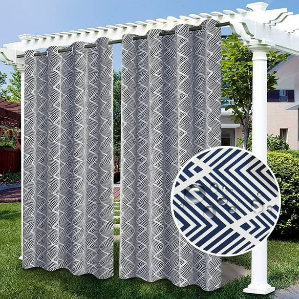 Shanna Home Curtains Indoor/Outdoor Drapes, Privacy Grommet Blackout