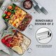 thumbnail image 5 of 28oz Bento Box, Stainless Steel Lunch Box for Teens, 850ml Lunch Box, 5 of 5