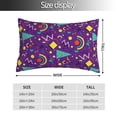 thumbnail image 2 of Honeii Retro 80s Style Print Pillow Cases,Plush Throw Pillow Covers,Decorative Pillowcase for Sofa, Couch, Living Room-16"x24", 2 of 6