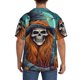 thumbnail image 3 of Fotbe Cartoon Pumpkin Skull Camisa Estampada de Manga Corta para Hombre, Casual de Verano, Estilo Playero, Sin Arrugas-X-Large, 3 of 5