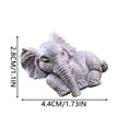 thumbnail image 3 of Mini Elephant Statue Fairy Garden Ornament DIY Glass Container Craft Animal Miniature Desktop, 3 of 4