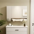 thumbnail image 4 of Medicine Cabinet with Mirror&3 Doors, Wall Mounted Bathroom Mirror Storage Cabinet with 3 Adjustable Shelves for Living Room Entryway,White, 4 of 8