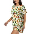 thumbnail image 2 of Bixox Women's Lemon Fruits Vegetables Printed Pajama Set 2 Piece Lounge Set Top and Shorts Soft Pajamas, Shorts with Pockets, 2 of 7