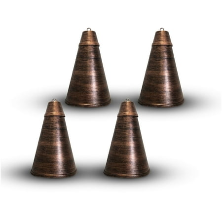 Legends International Large Hawaiian Cone Tabletop Torch Brushed Bronze - 4 Pack