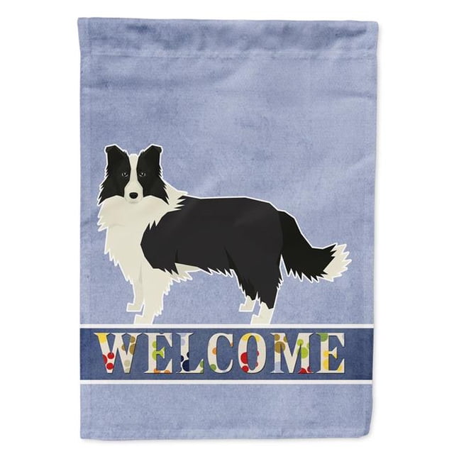 Carolines Treasures CK3581GF Border Collie Welcome Garden Size Flag