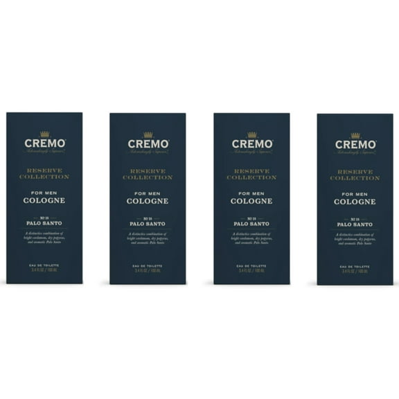 Cremo Reserve Collection For Men Cologne No. 18 Palo Santo, 3.4 Fl. Oz. - Pack of 4