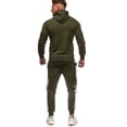 thumbnail image 4 of goowrom Man Zipper Hooded Sweatshirt+Running Jogging Pant Athletic Clothes, 4 of 7