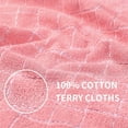 thumbnail image 3 of Cotton Terry Kitchen Towels(12*12inches), Checkered Designed, Soft and Super Absorbent Dish Towels, 4 Pack - Light pink, 3 of 5
