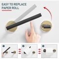thumbnail image 2 of Soporte De Papel Higiénico Para Baño Montado En La Pared Excelente Mango De Acero Inoxidable Sus 304 Para Mega Rollo, Giratorio Flexible Para Baño Soporte Grande Negro, 2 of 5