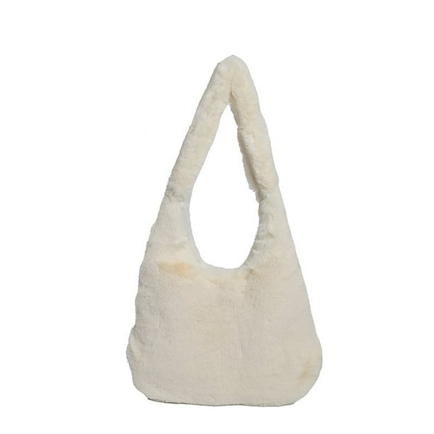 Bolso Hombro para Mujer Mano Suave Felpa Con Asa Superior Compras Gran Capacidad