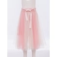 thumbnail image 3 of TTAO Kids Girls High Waist Bowknot Mesh Tutu Tulle Skirts Tiered A-line Wedding Princess Birthday Party Skirts Skorts Pink Beige 9-10, 3 of 7