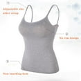 thumbnail image 5 of Women's Camisole with Shelf Bra Adjustable Spaghetti Strap Tank Tops Basic Undershirts Strap Cami Layering Top, 5 of 5