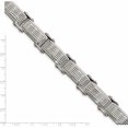 thumbnail image 5 of Stainless Steel Brushed Polished And Textured 8.25In Bracelet Made In China -Jewelry By Sweet Pea, 5 of 8