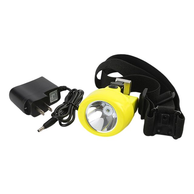 Soidarity Faro portátil desmontable profesional recargable alimentado por XPE IP54 impermeable espeleología faro suministros de iluminación Ropa Deportiva, Zapatos Amarillo 1W Soidarity OD029240-03