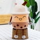 thumbnail image 4 of Lindo peluche Boba de peluche con forma de taza de leche y té de burbujas, suave y kawaii, regalo para niños (marrón, 20 cm), 4 of 5