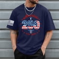 thumbnail image 2 of Yindaity American Flag T Shirts for Men Women Men Kids Patriotic American Flag Distressed T-Shirt(Dark Blue,M), 2 of 5