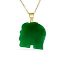 thumbnail image 2 of Bling Jewelry Womens Bali Tribal Green Jade Elephant Pendant Necklace 14K Gold, 2 of 4