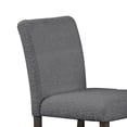 thumbnail image 3 of Ghy 25 Inch Dining Side Chair Set of 2, Gray Textured Upholstery, Brown, 3 of 6