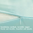 thumbnail image 3 of Ntbay 1 Pack 100% Mulberry Silk Queen Pillowcase with Hidden Zipper, Luxurious Both Side 19 Momme Pillow Case, 20" x 30", Aqua Blue, 3 of 6