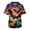 Saffron, variant on Men's Halloween Scrub Tops V-Neck Short Sleeve Bat and Star Print Medical Uniform with Chest Pocket and Front Patch Pockets Comfortable Workwear Black L