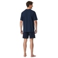 thumbnail image 3 of SCHIESSER pijama hombre - corto, cuello en V, algodón Azul oscuro M (Medium), 3 of 4
