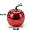 thumbnail image 3 of Fall Decor Halloween Retro Mirror Glass Disco Pumpkin Decor Sparkling Light Reflecting Tabletop Centerpiece Glass Tile Pumpkin Ornament for Mantel Window Party, 3 of 6