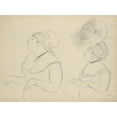 thumbnail image 2 of Edgar Degas 14x11 Gold Ornate Wood Frame and Double Matted Museum Art Print Titled - Sketches of Cafe Singers (1877), 2 of 4