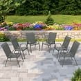 thumbnail image 4 of Vitarpatio Outdoor Patio Dining Chairs Set of 6, Stackable Patio Chairs Metal Outdoor Chairs High Back Textilene Armchairs, 4 of 10
