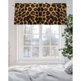 thumbnail image 5 of Fashion Wild Animal Valances for Windows Retro Brown Leopard Print Valance Rod Pocket Light Filtering Short Window Treatments Curtains for Kitchen Bathroom Living Room Bedroom, 1 Panel, 42 x 18 Inch, 5 of 7