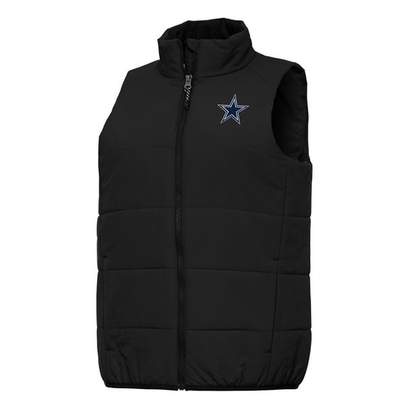 Women's Antigua  Black Dallas Cowboys Experience Full-Zip Vest