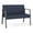 Castillo Batik, variant on Waterfall Reception Waiting Room Loveseat / Charcoal Steel / Light Gray