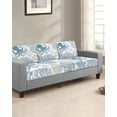 thumbnail image 2 of Teal Blue Octopus Coastal Sofa Couch Cushion Covers Washable, Removable Stretchable Sectional Couch Covers, Nautical Coral Starfish Slipcovers for L & T Shape Sofa Furniture Protector S Size 3 pcs, 2 of 7
