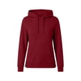 thumbnail image 4 of Josdec Drawstring Hooded Sweatshirts for Women Solid Color Long Sleeve Pullover Kangaroo Pocket Side Split Hem Casual Hoodies S-2XL, 4 of 7