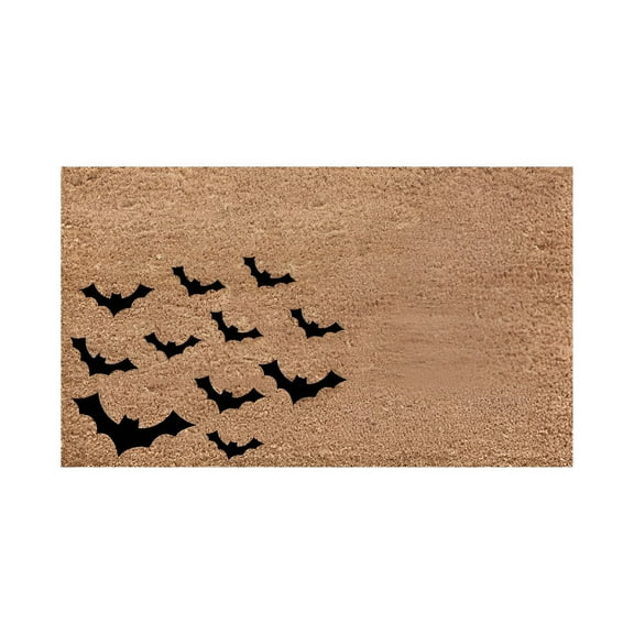 LAMIRO Stay Spooky Doormat Halloween Welcome Indoor and Outdoor Mat Fall Entrance Artificial Coir Rug Spooky Skeleton Sign Gothic Home Decoration Warm House Gift,24"x16"