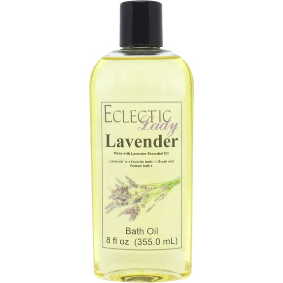 Lavender Bath Oil - Scented Body Oil - Relaxing & Moisturizing Bathing Oil - Fragrance Body Oil For Dry & Rough Sensitive Skin - 8 oz