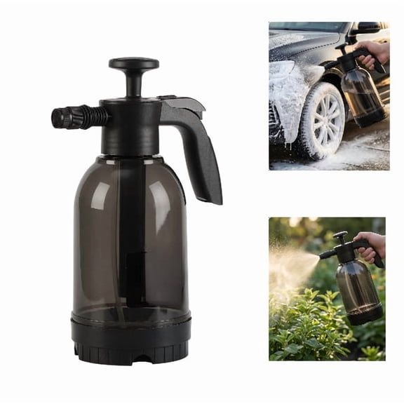 Foam Sprayer – 2L Hand Pressure Snow Foam Blaster, Manual Foam Cannon for Car Wash, Hand Pressurized Soap Sprayer for Cleaning