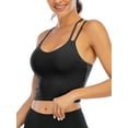 thumbnail image 5 of FANNYC Women Padded Sports Bra Fitness Workout Running Shirts Yoga Tank Top Medium Support Strappy Longline Yoga Bra Camisole With Built-In Bra, 5 of 8