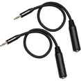 thumbnail image 1 of wonima11 2 Pack 3.5mm to 1/4 inch Female Headphone Adapter, Quarter 1/4 inch 6.35mm Stereo Female Jack to 1/8 inch 3.5mm Male Audio Adapter for Headphone, Amplifiers, Guitar, Amp etc.- 12inch/30cm, 1 of 1