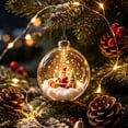 thumbnail image 4 of Qwtwty Christmas Tree Ornaments Christmas Decorations Shatterproof Mini Clear Holiday Scene Hanging Pendants for Xmas Tree Holiday Party Decor, 4 of 6