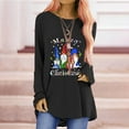 thumbnail image 2 of Ussuma Ladies Merry Christmas Long Sleeve Crew Neck T-Shirt, 2 of 7