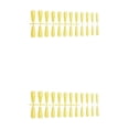 thumbnail image 1 of Justharion Coffin Nail Set Glossy Classic French Style Scratch Resistant Artificial Press-on Fingernails Manicure Stickers Type 17 2Set, 1 of 6